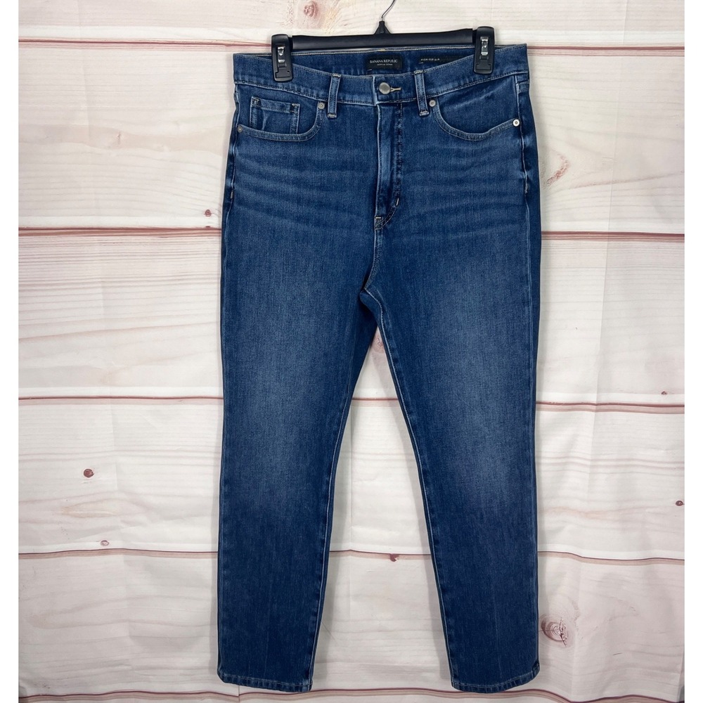Banana Republic Jeans Womens 31 High Rise Slim Denim Medium Wash Stretch Pockets